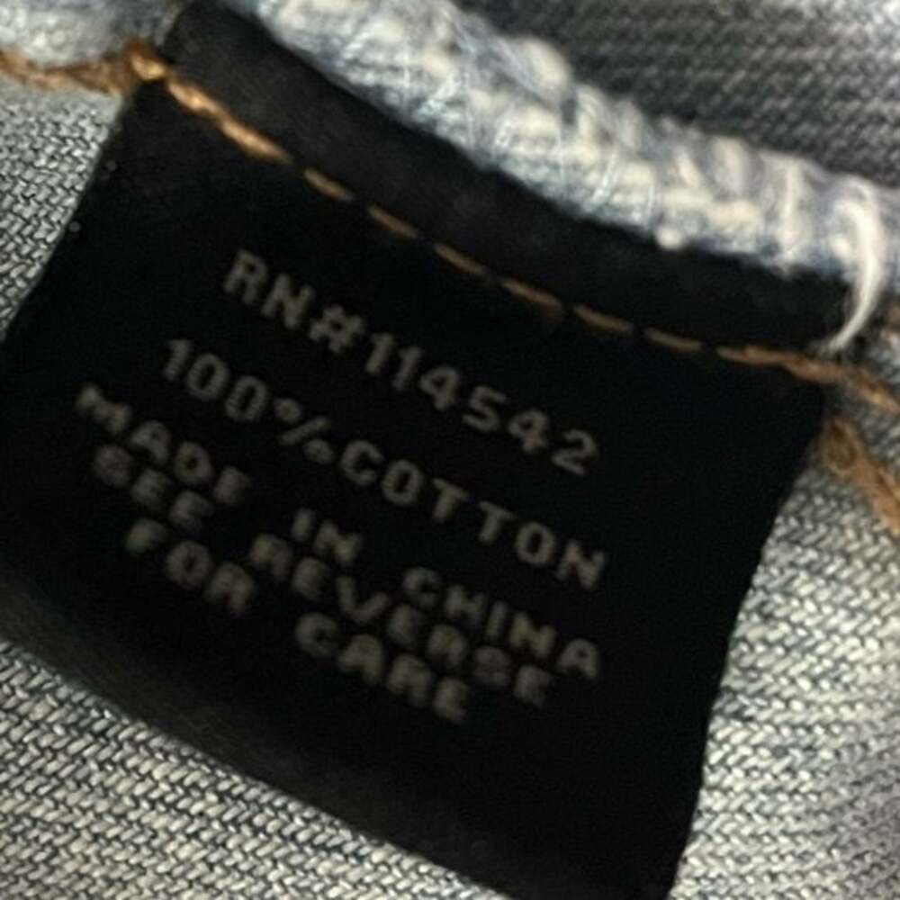 Jou Jou Women's Distressed Blue Denim Jacket size XL - Picture 10 of 10